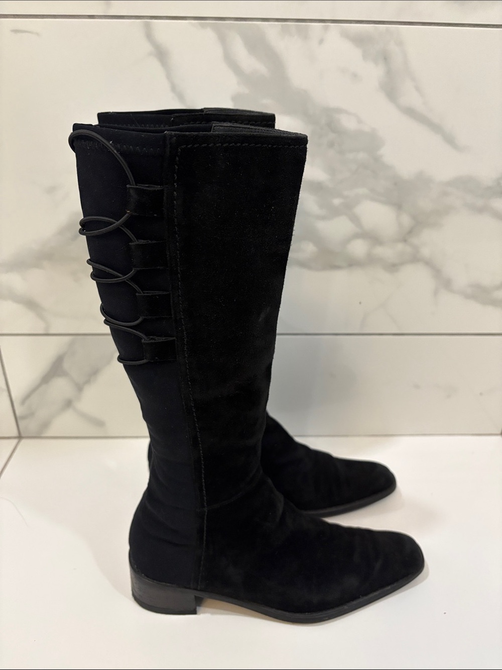 Stuart Weitzman Black Suede Boots Size 5.5